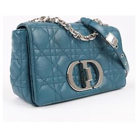 Dior-Christian Dior Caro Leather Chain Shoulder Bag in Blue-Blue
