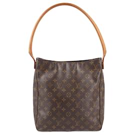 Louis Vuitton-Louis Vuitton Monogram Canvas Looping GM Shoulder Bag M51145-Brown