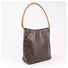 Louis Vuitton-Louis Vuitton Monogram Canvas Looping GM Shoulder Bag M51145-Brown