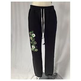 Amiri- Amiri Logo-Embroidered Sweatpants in Black Cotton-Black