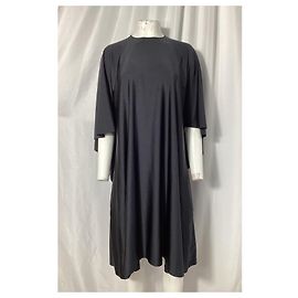Robe midi ample Balenciaga en polyamide noir Noir
