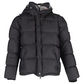 Burberry-Burberry Logo-Appliqué Puffer Jacket in Black Nylon-Black