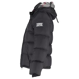 Burberry-Burberry Logo-Appliqué Puffer Jacket in Black Nylon-Black