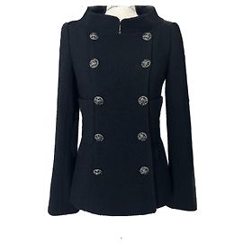 Chanel 9K$ Lady Gaga Style Black Tweed Jacket Black