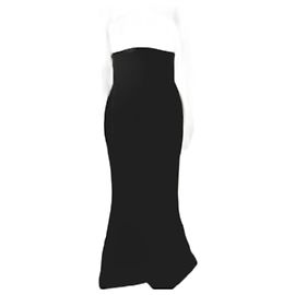 Autre Marque Robe maxi bustier en velours et satin noir Noir