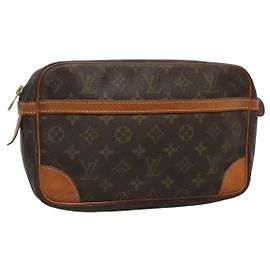 LOUIS VUITTON Pochette Compiegne 28 M51845 Auth LV BD140 Monogramme