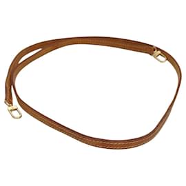 Louis Vuitton-LOUIS VUITTON Shoulder Strap Leather 47.2"" Beige LV Auth 115737-Beige