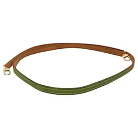 Louis Vuitton-LOUIS VUITTON Shoulder Strap Leather 47.2"" Beige LV Auth 115737-Beige