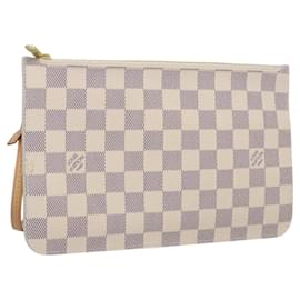 Louis Vuitton-LOUIS VUITTON Pouch Neverfull MM Damier Azur LV Auth PP289-Outro