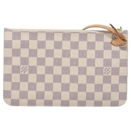 Louis Vuitton-LOUIS VUITTON Pouch Neverfull MM Damier Azur LV Auth PP289-Outro