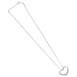 Autre Marque-TIFFANY&Co. Open Heart Necklace Ag925 Silver Auth 114130-Silvery