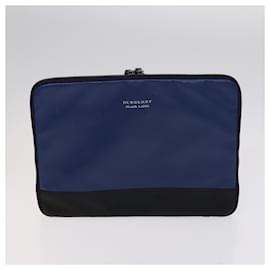 Burberry-BURBERRY Shoulder Black Label Business Bag 2Set Blue Black Auth 112221-Black,Blue