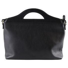 Il Bisonte Schwarze Lederhandtasche Schwarz