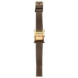 Hermès Heure H PM Gold-plated Watch Golden