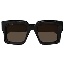 Gucci-sunglasses GUCCI - GG1307S - SHINY SOLID BLACK - RECYCLED ACETATE-Black