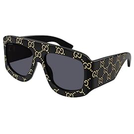 Gucci-GUCCI - GG0983S - PRETO SÓLIDO BRILHANTE - ACETATO RECICLADO-Preto