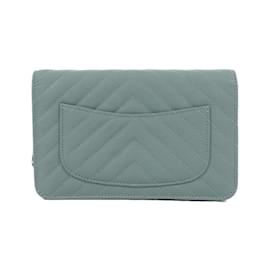 Chanel-Chanel Timeless Classic Line 33814 Chain Wallet-Blue