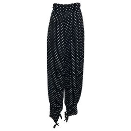 Alexandre Vauthier Black / White Polka Dot Print Pants Black