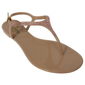Sandali con cinturino tra le dita decorati con cristalli Valentino Blush Rosa