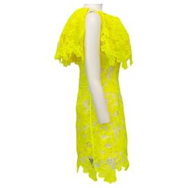 Autre Marque-Maticevski Yellow Iridescent Lace Azalea Dress-Yellow