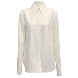 Blusa branca de popeline com botões de pressão Jil Sander Branco
