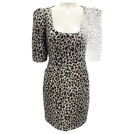 Autre Marque-Michael Kors Collection Khaki Multi 2020 Leopard Print Jacquard Mini Dress-Multiple colors