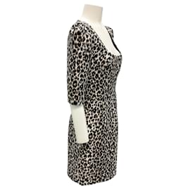 Autre Marque-Michael Kors Collection Khaki Multi 2020 Leopard Print Jacquard Mini Dress-Multiple colors