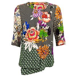 Blusa de viscose com estampa floral Etro multicolor tamanho S Multicor