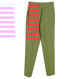 Dolce & Gabbana-Dolce & Gabbana Straight Leg Trousers in Red Cotton-Red