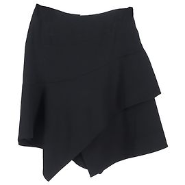 Alaïa Alaia Asymmetric Mini Skirt in Black Polyester Black