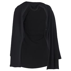 Der offene Front-Cardigan von The Row aus schwarzer Wolle Schwarz