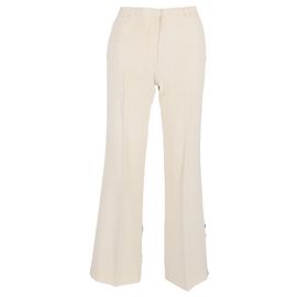 The row Calças flare Row em algodão creme Branco Cru