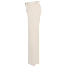 The row-The Row Flared Trousers in Cream Cotton-White,Cream