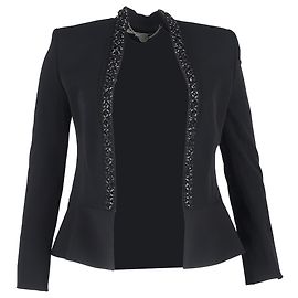 Stella Mc Cartney Stella McCartney Embellished Blazer in Black Wool Black