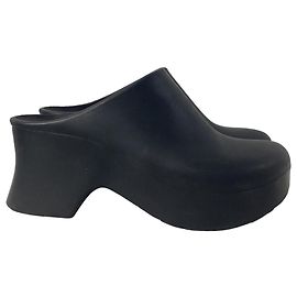 Loewe Terra Foam Platform Clogs in Black Rubber Black