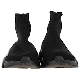Balenciaga- Balenciaga Speed Trainer Sneakers in Black Polyester-Black