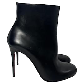 Christian Louboutin-Bottines Pumppie 100 en cuir de veau noir Christian Louboutin-Noir