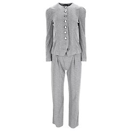 Completo giacca e pantaloni a un bottone Giorgio Armani in lana grigia Grigio