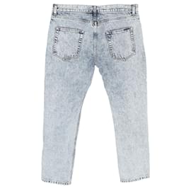 Saint Laurent-Saint Laurent Etienne Slim-Fit Tapered Jeans in Light Blue Cotton-Blue,Light blue