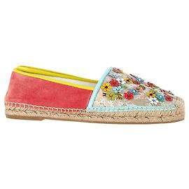 Rene Caovilla  René Caovilla Flower-Embellished Espadrille Flats in Multicolor Polyester Multiple colors