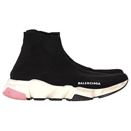 Balenciaga-Balenciaga Speed Sneakers in Black Polyester-Black