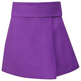 Valentino Garavani-Valentino Overlap Skorts in Purple Polyester-Purple