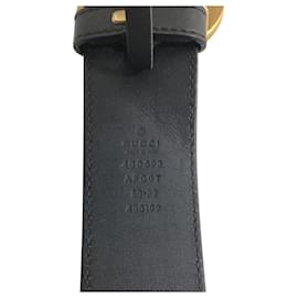 Gucci-Gucci GG Marmont Wide Belt in Black Leather-Black