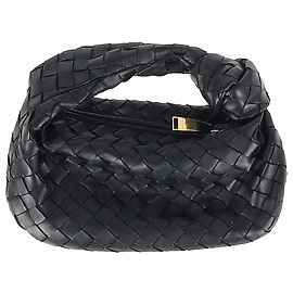 Bottega Veneta Mini Jodie en cuir noir Noir