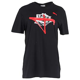 Dior-Dior Homme 2016 Graphic Print T-Shirt in Black Cotton-Black