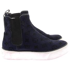 Louis Vuitton-LOUIS VUITTON Boots T.EU 37 Pony-style calfskin-Navy blue