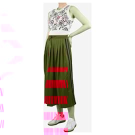 Gucci-Red pleated midi skirt - size S-Red