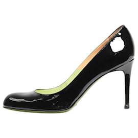 Christian Louboutin-Black patent round-toe pumps - size EU 39.5-Black
