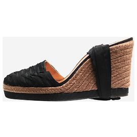 Lanvin Schwarze Espadrille-Wedge-Heels - Größe EU 40 Schwarz