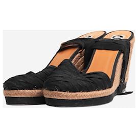 Lanvin-Black espadrille wedge heels - size EU 40-Black
